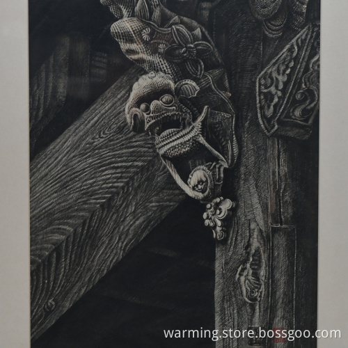 The relationship between architecture and pen painting